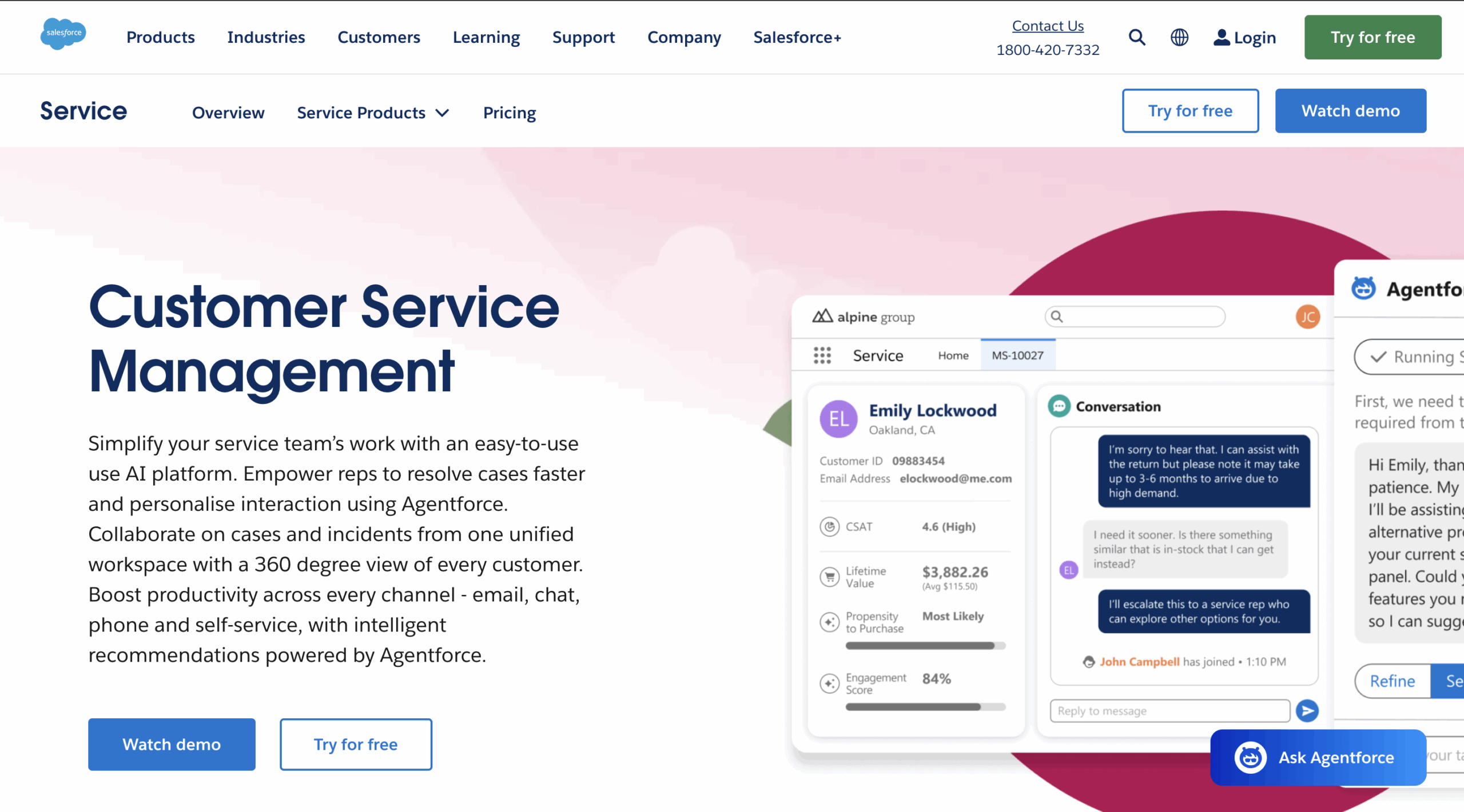 Salesforce customer service